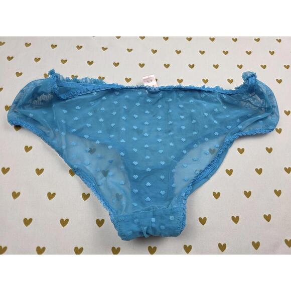 VIctorias Secret ANGELS Sheer Mesh Polka Dot LARGE y2K Blue VTG - Picture 6 of 6